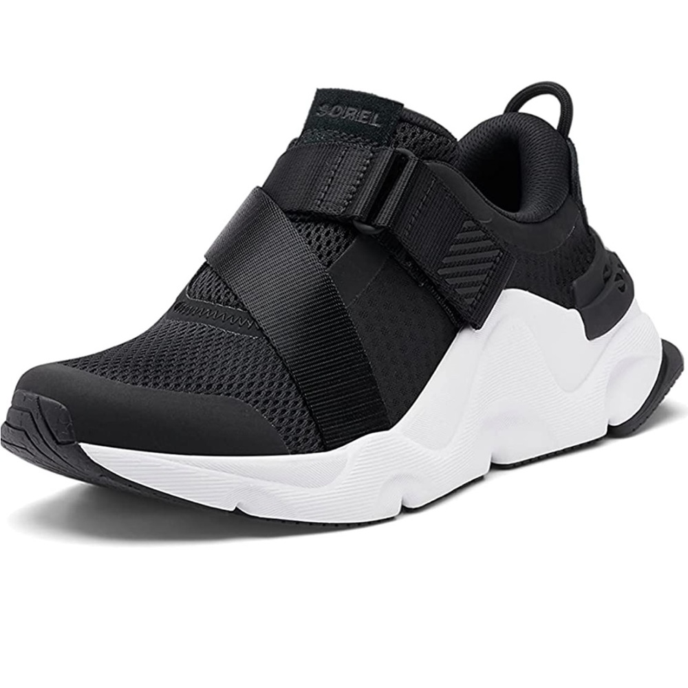 NEW Sorel Kinetic black/white sneakers